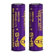 Original VapCell Battery INR 21700 4500mAh 20A Rechargeable Batteries Sony Samsung AWT for Electroni