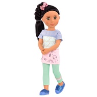 Glitter Girls – Soo Ji 14-inch Poseable Fashion Doll – Black Hair & Hazel Eyes —Hearts Outfit with B