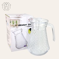 1.4L Crystal Glass Water Jug with Handle / Lid | Water Drinking Jug Glass Cup Milk Juice Jug Air 茶壶