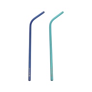 Snow Peak 鈦金吸管，2 支裝，藍綠色，FES-222-1