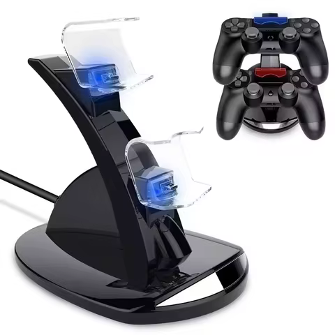 LED Dual Fast Charger For PS4 Controller Charging Stand Dock Station Cradle for Playstation PS4 Pro/