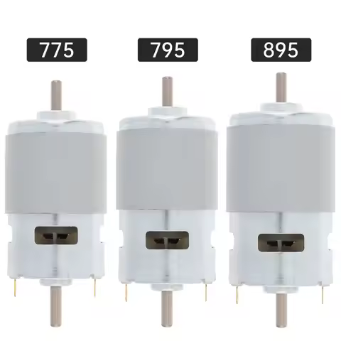775 795 895 Double Output Shaft DC Motor 12V 24V 10000-16000RPM Micro Motor for DIY Power Tools/Smal