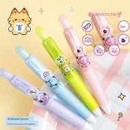 4 Pens Gel Pens Press Gel Pens Cartoon High-Value Pocket Jumping Pens Black Pens