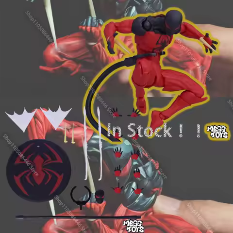 In Stock Red Spiderman Figures CT Mess Toys Spider Figurine Pvc Collection Statue Model Collection O