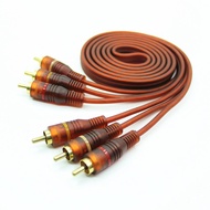 【1.5m/3m/5m/10m】Gold-Plated 3 RCA to 3 RCA AV Audio Video Cable Male to Male