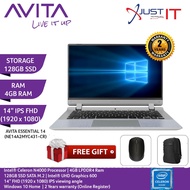 Avita Essential 14 Ne14A2Myc431-Cr Ips Fhd Laptop N4000 4Gd4 (128GB) Win10H - Grey (14")