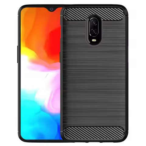 Luxury Carbon Fiber Case for Oneplus 6T 1+6t Full Protective Soft Phone Cover for Oneplus6t One Plus