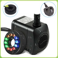 15W 800L/H 12LED Mini Fish Tank Aquarium Ponds Submersible Fountain Water Pump