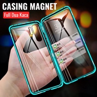 Samsung A222 A33 A73 A53 5G MAGNETIC CASE FULL COVER DOUBLE GLASS Front Back GLASS HP MAGNET CASE