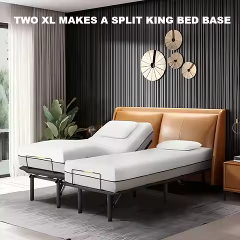 Adjustable Bed Frame Base with Wireless Remote, Electric Bed, Zero Gravity Bedbase, Head and Foot In