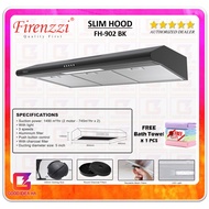 【FREE BATH TOWEL】FIRENZZI SLIM HOOD FH-902 BK COOKER HOOD 1490m³/hr