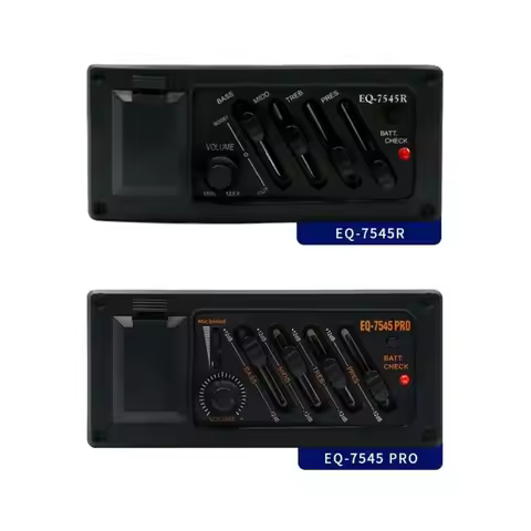 4 Band Guitar Pickup Equalizer Tuner EQ 7545R Acoustic Guitar Preamp Amplifier Adjustable Guitar Acc