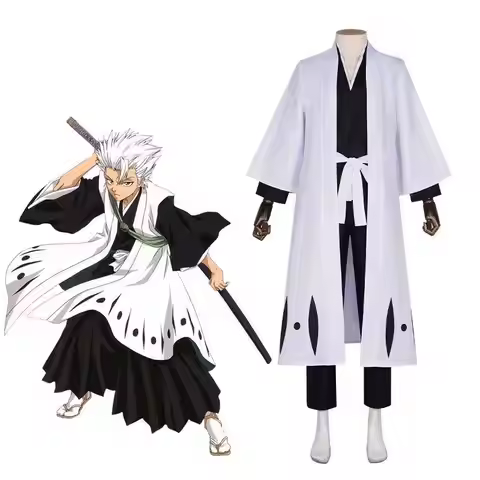 Anime Bleach Inspired Cosplay Costume Set - Hitsugaya Toushirou & Aizen Sousuke Captain Haori Robe (