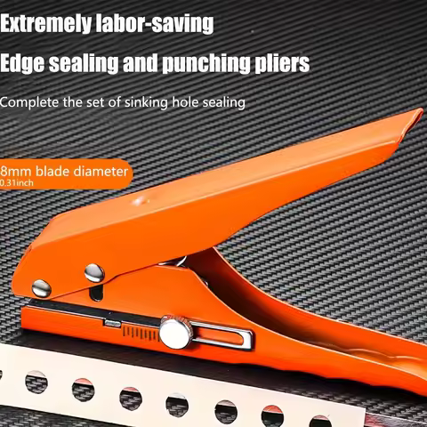 Hole Punch Plier 8mm Heavy Duty Hole Puncher Single,Paper Punch Portable Hand Held Punch for Paper C
