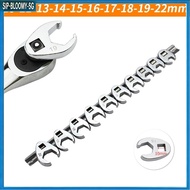 【1.15】 10Pcs 3/8Inch Drive Crowfoot Wrench 10 to 22mm Metric Foot Open End Spanner