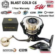 Seahawk Blast Gold C6 SW Saltwater Reel 4000HG 5000HG Mesin Seahawk