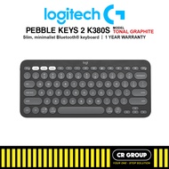 Logitech Pebble Keys 2 K380S Sleek and Minimalist Bluetooth Keyboard with Customizable Keys (1Yr War