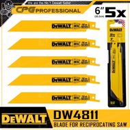 DEWALT ใบเลื่อย สำหรับ เลื่อยชัก (ตัดเหล็ก) ขนาด 6 นิ้ว รุ่น DW4811 [5ใบ/แพ็ค]