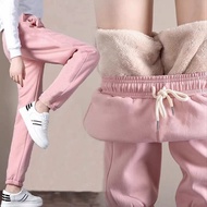 seluar tracksuit perempuan tracksuit tracksuit woman Thick Fleece-bonded Pants for Women - Autumn-Wi