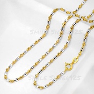 สร้อยคอ ชุบ2 กษัตริย์ ลายBall Moon /เม็ดข้าวตัดกระจก