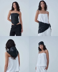 Sola- Leather triangle scarf