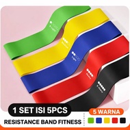Resistance Band 5.4lbs 1 Set of 5 Elastic Fitness Equipment Fitness Loop Bands FitnessTALI