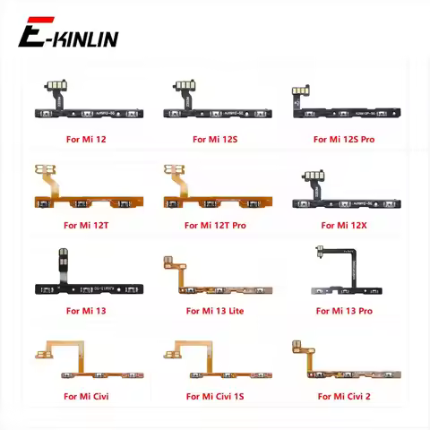 Switch Power ON OFF Button Flex Cable Ribbon For XiaoMi Mi 13 12 12S 12T 12X Pro Lite Civi 1S 2 Mute