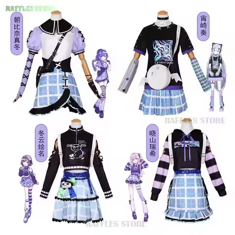 Project Sekai Colorful 25-ji Cosplay Costumes Wig Asahina Mafuyu Mizuki Yoisaki Kanade Shinonome Ena
