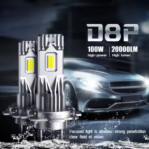 PAMPSEE 2X 12V H7 LED Headlight H11 H4 H8 9005 HB3 9006 LED Bulb CSP 100W 20000LM Automotive Lightin