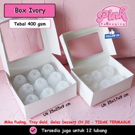 Ivory White Window Box Cup Cake Pudding Box Contents 6 & Contents 9 Size 25x25x9 & 25x17x9 Premium M
