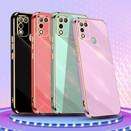 Infinix Hot 9 Play 10 Play 11 Play Plating Case TPU Soft Silicone Traight Edge Electroplated Case Fo