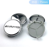 4PCS AMG 75MM 3pin wheel cover logo car standard Wheel Cover Car modified Center Cover logo wheel ce