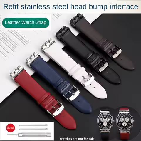 For Swatch metal adapter YVS400 YVB404 YVS420 YVS454 YVS451 Leather strap bracelet Modified watch ch