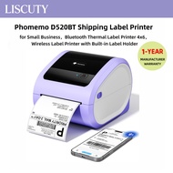 Bluetooth Thermal Label Printer 4x6 - D520BT Thermal Shipping Label Printer for Small Business, Wire