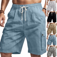 Hot Sale American Ami Khaki Outdoor Tactical Tooling Summer Men's Bamboo Linen Beach Casual Shorts