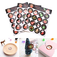 160Pcs Sticker Merry Christmas Snowman Round Sticker Cake Packaging Sealed Label Bake Gift Stickers