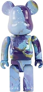 Bearbrick 400% Violent Bear Building Blocks Bear Nebula Marble Series Figurine Model Handmade Collectible Toy Gift Fashion Ornament Sculpture 28CM (11In) (Color : C)
