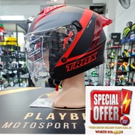 TRAX TZ301 MATT MOTION RED HELMET W FREE HELMET SLINGBAG..!!