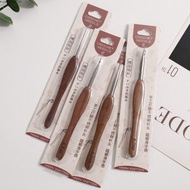 BOOMLIFE1238C Crochet Hook, Sandalwood Handle 2.0-6.0MM Fine Hook Head,  Handmade Crafts Stainless S