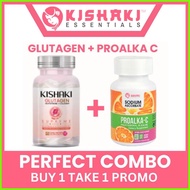❁ ✗ ☫ 1+1 Promo Glutagen + ProAlka C Vitamin C with Zinc by Kishaki Essentials total of 160 Capsule