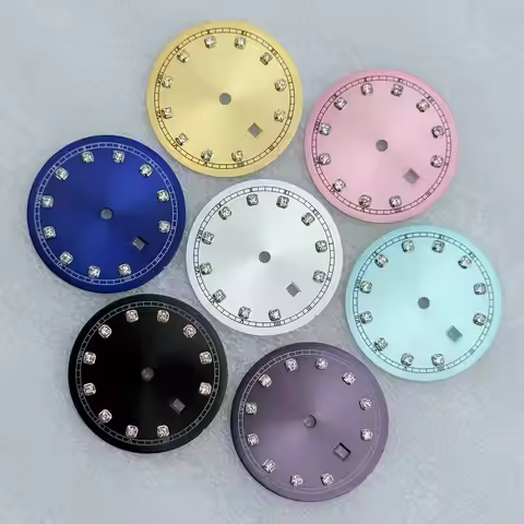 24.5mm No logo Diamond Markers Women's Watch Dial Suitable for Seiko Datejust NH05 Automatic Movemen