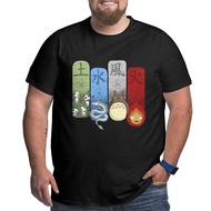 KLOIO เสื้อทีเชิ๊ตผู้ชายเสื้อยืดทีเชิ๊ตผู้ชายสไตล์สตูดิโอ Ghibli เสื้อสไตล์อานิเมะใหม่แขนสั้นคอกลม6X