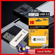 Kodak USB Flash Drive 3.2 Type-C OTG K273 File Storage Fast Transfer