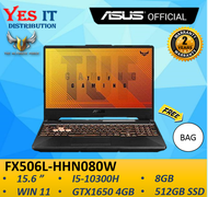 ASUS TUF GAMING FX506L-HHN080W 15.6" LAPTOP (I5-10300H, 8GB, 512GB SSD, GTX1650 4GB, W11, 2YW) FREE BAG