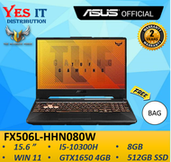 ASUS TUF GAMING FX506L-HHN080W 15.6" LAPTOP (I5-10300H 8GB 512GB SSD GTX1650 4GB W11 2YW) FREE BAG