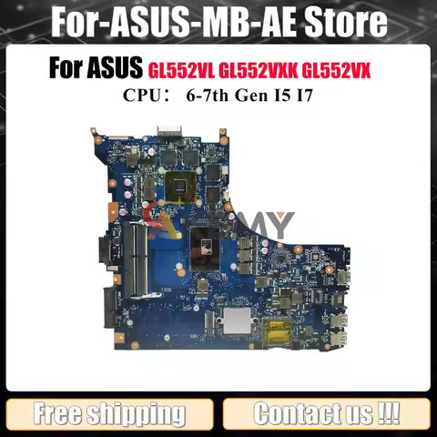 GL552VW Laptop Motherboard For ASUS ROG FX-PRO ZX50V GL552VXK GL552VX GL552V Notebook Mainboard With