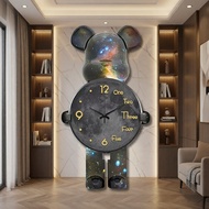 Influencer Violent Bear Clock Wall Clock Living Room Dining Room Watch Wall Hanging Simple Modern Ho