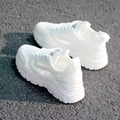 Women Casual Shoes Comfortable Breathable Mesh Sneakers Womens's Flat White Sneakers Vulcanized Shoe