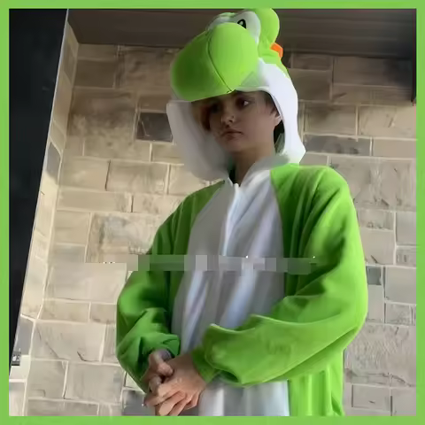 Cosplay Jumpsuit Hot Mario Bros Yoshi One Piece Pajamas Anime Men Halloween Costume Cartoon Carnival