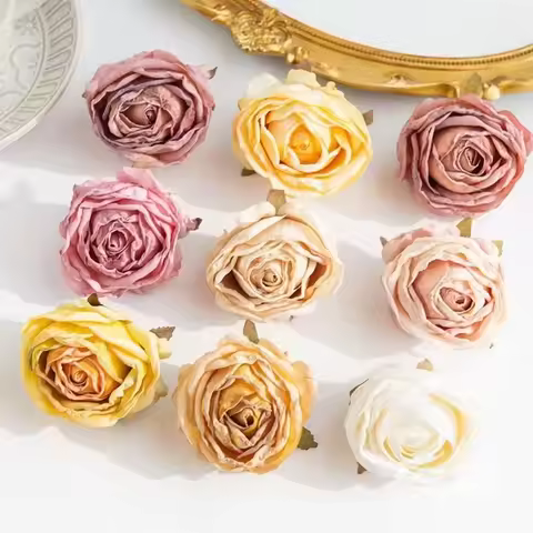 Artificial Rose Hot sale Wedding tuzzy-muzzy Decor Wreath Home vase Christmas Outdoor Garden wall Pa